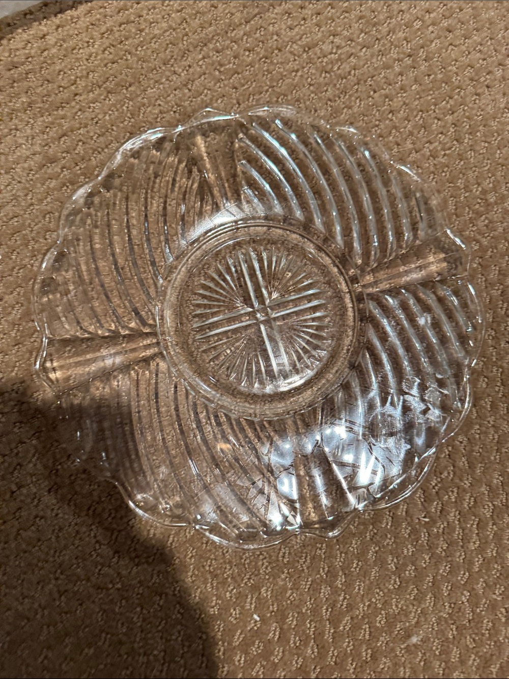 vintage Indiana Glass torte / cake plate in the 303 pattern line (often called